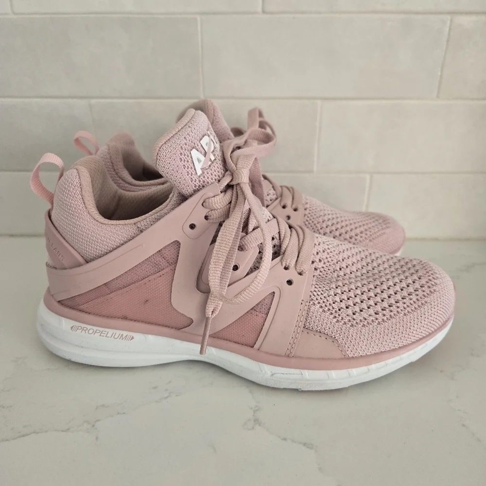 APL Lululemon TechLoom Propelium Ascend Athletic Shoe Dusty Rose White Size 7 - Picture 2 of 10